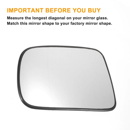 Left Side Heated White Mirror Glass for Honda HR-V CR-V (1996-2006)