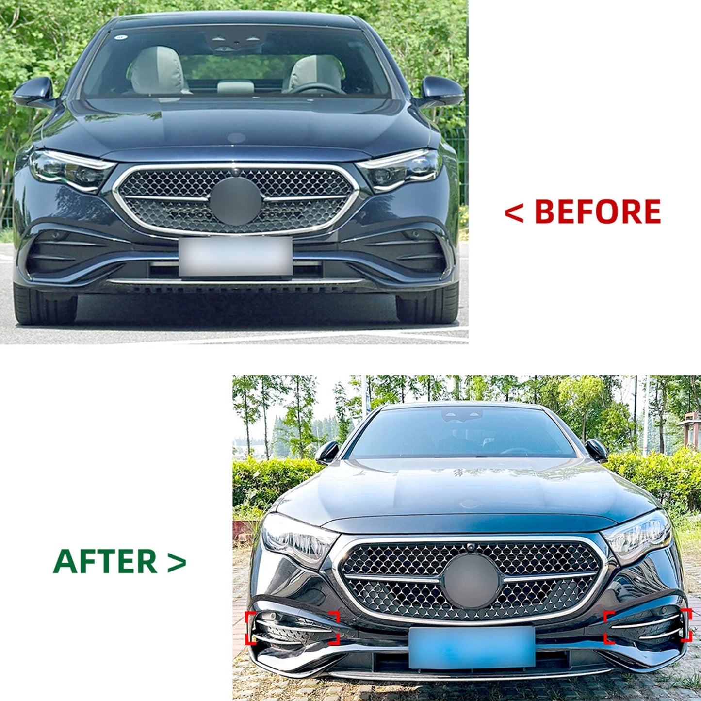 Front Bumper Side Air Vent Trim for Mercedes Benz W214 S214 AMG (2024)