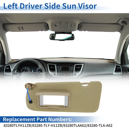 Left Side Sun Visor for Honda CR-V 2017-2022 Beige Replacement