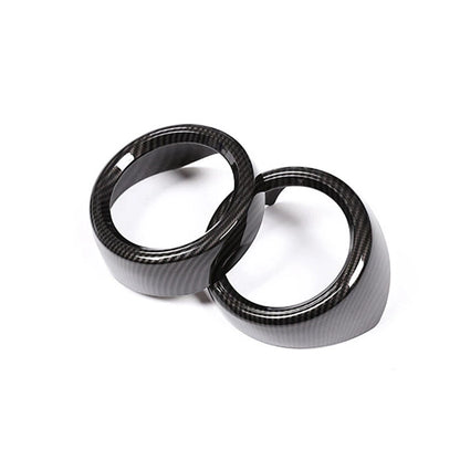 For 17-18 Alfa Romeo Stelvio Carbon Style Dashboard Air Outlet Vent Trim Cover