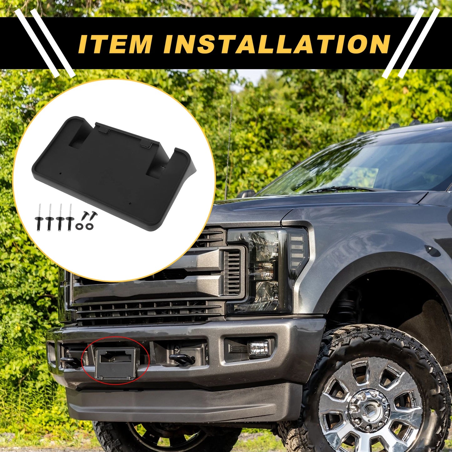 Front Bumper License Plate Bracket for Ford F250 Super Duty (1999-2004)