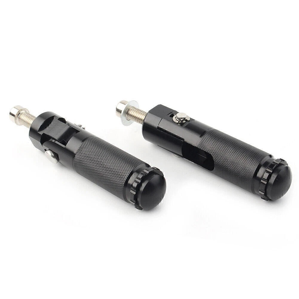 Folding Foot Pegs for Universal Motorcycle Bike Rear Set Pedals Racing Black