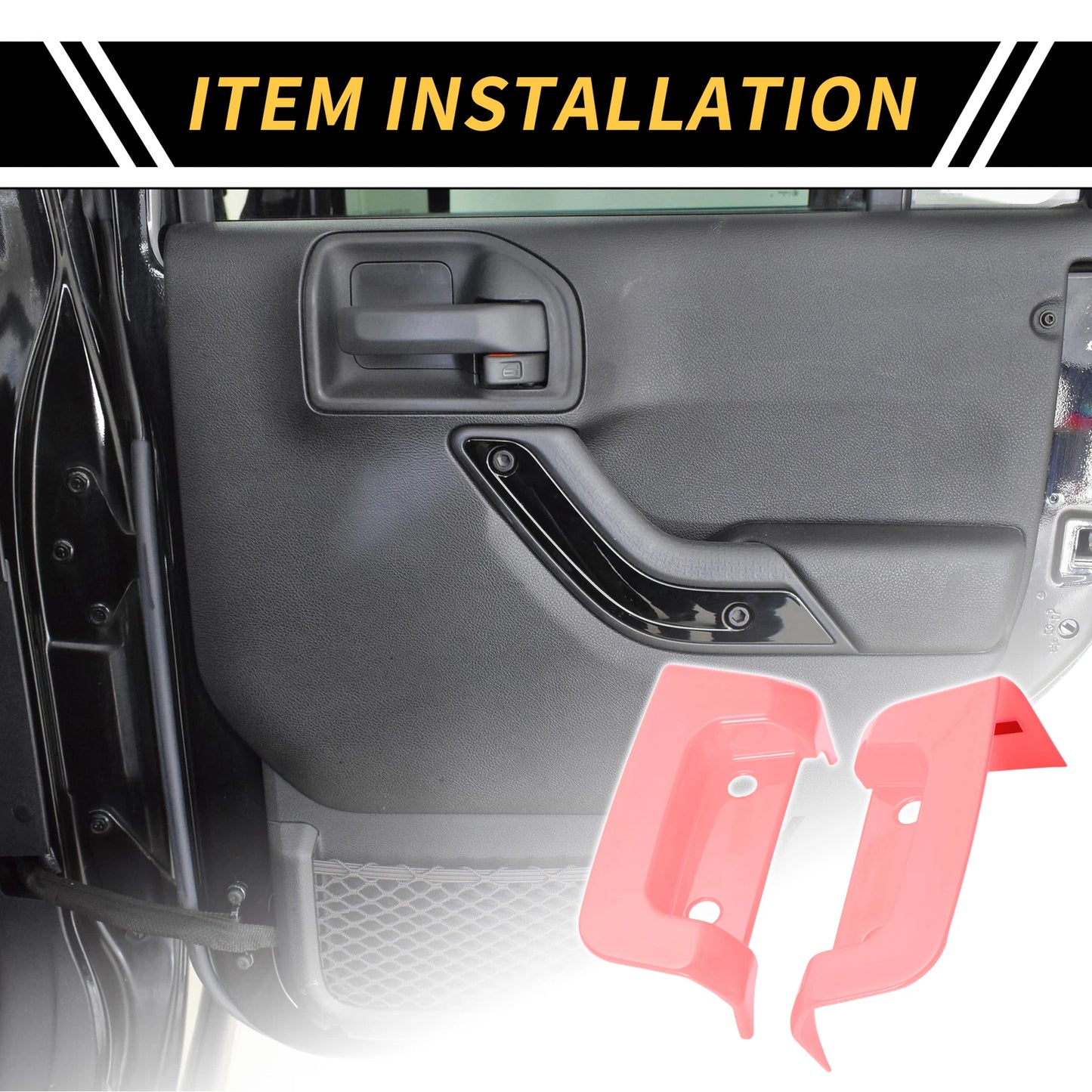 Rear Door Latch Lock Cover Trim for Jeep Wrangler JL JLU (2018-2024) Pink