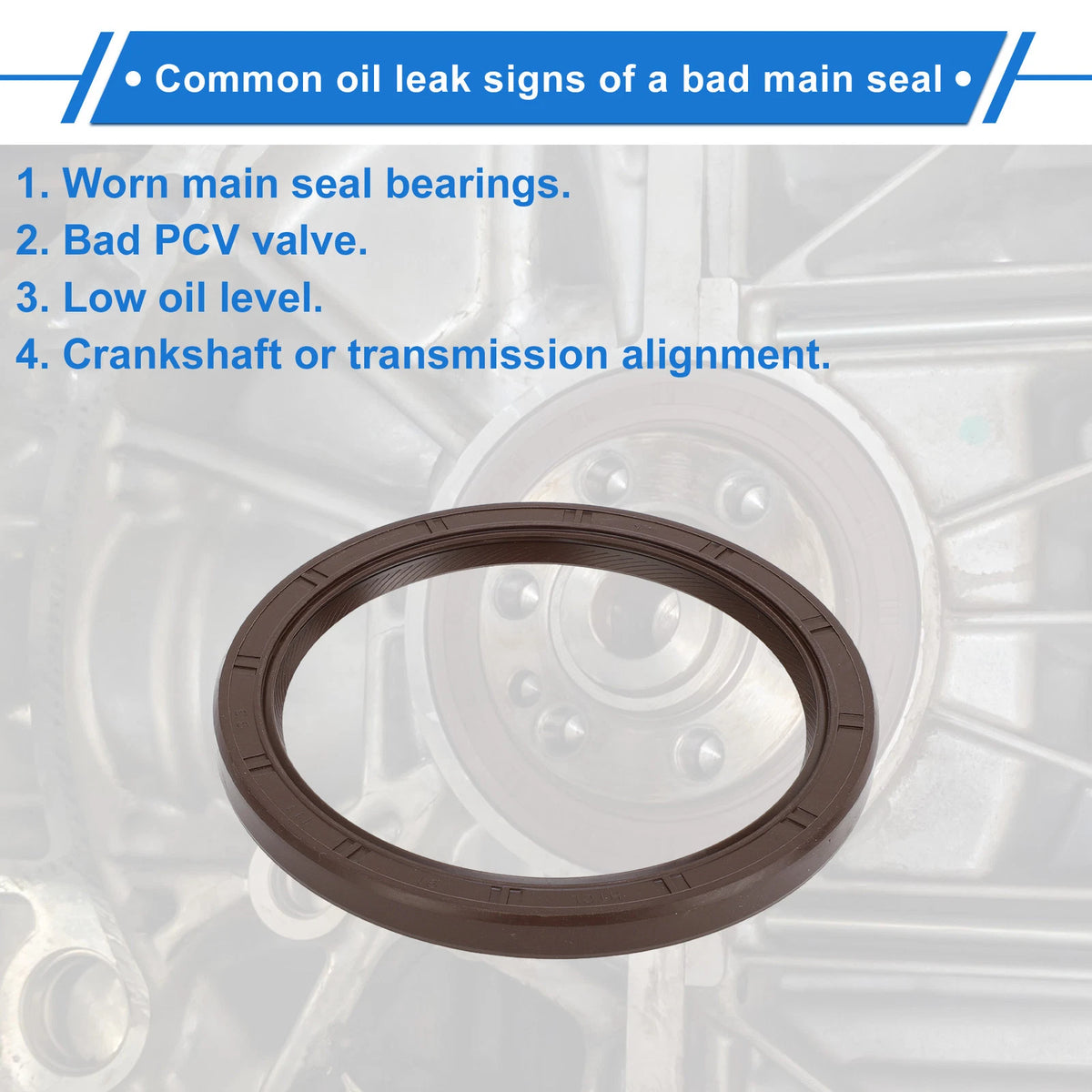 Rear Crankshaft Oil Seal for Hyundai Azera 2007-2017 (1 Pc)