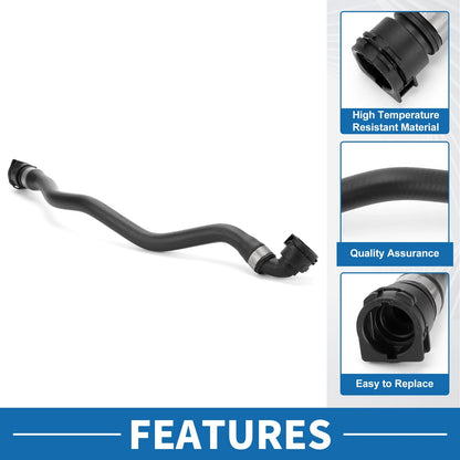 Radiator Hose for BMW X6 XDrive50i (2008 - 2019) Rubber Black