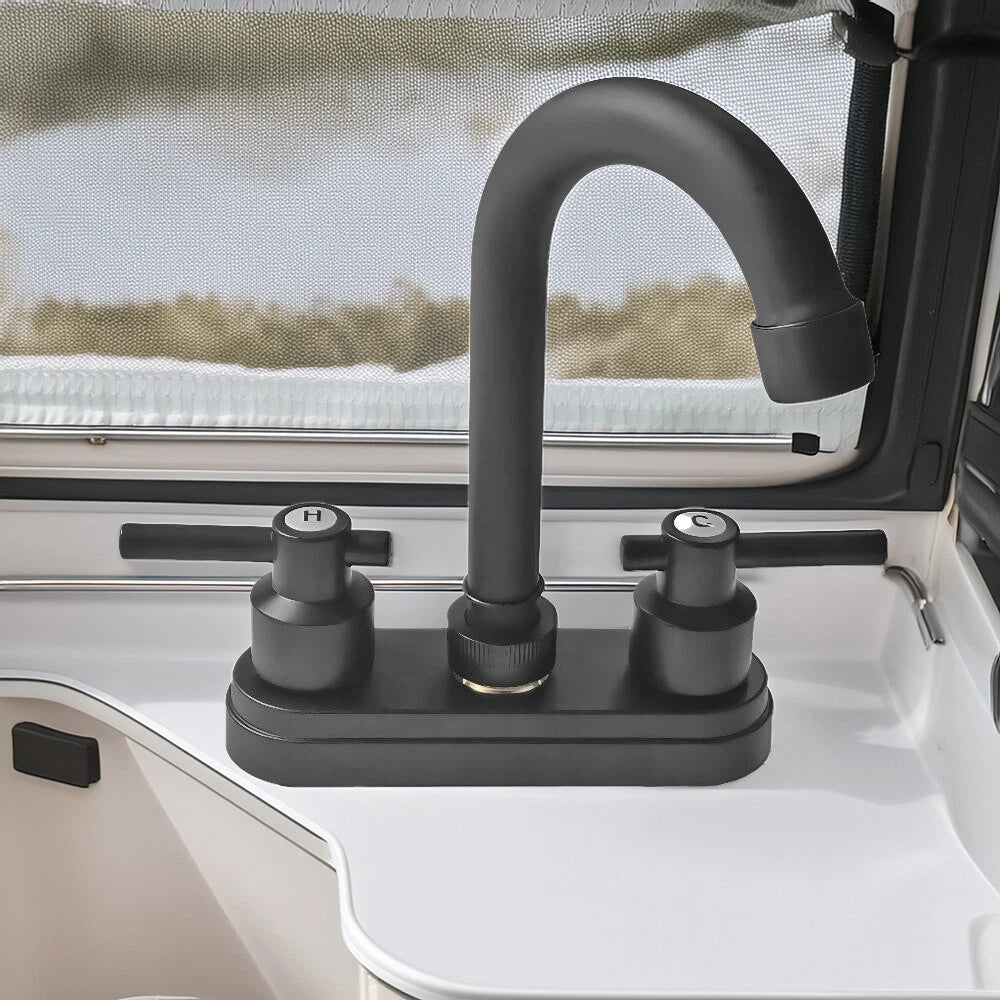 Outlet Pipe / Black Plated Stainless Steel for Caravan Faucet US