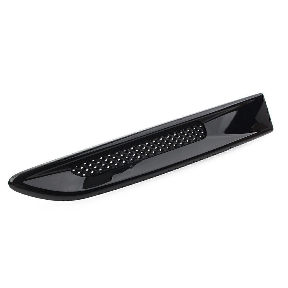 Black Front Side Fender Air Vent Grille Trim for Jaguar XE F-Pace XF (2015-2023)