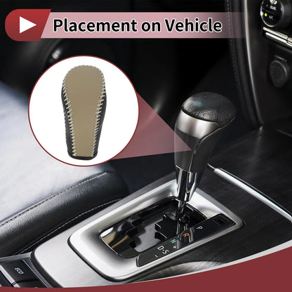 Gear Shift Knob Cover for EX35 (2008-2012) Faux Leather Black Beige