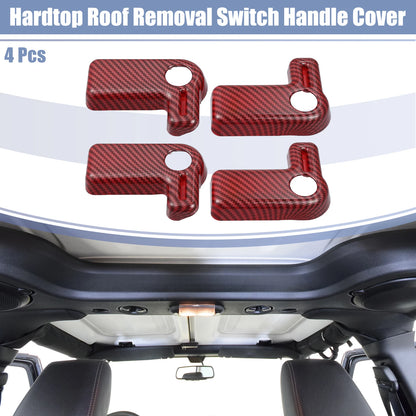 4 x Car Hardtop Roof Removal Switch Handle Covers for Jeep Wrangler (07-17)