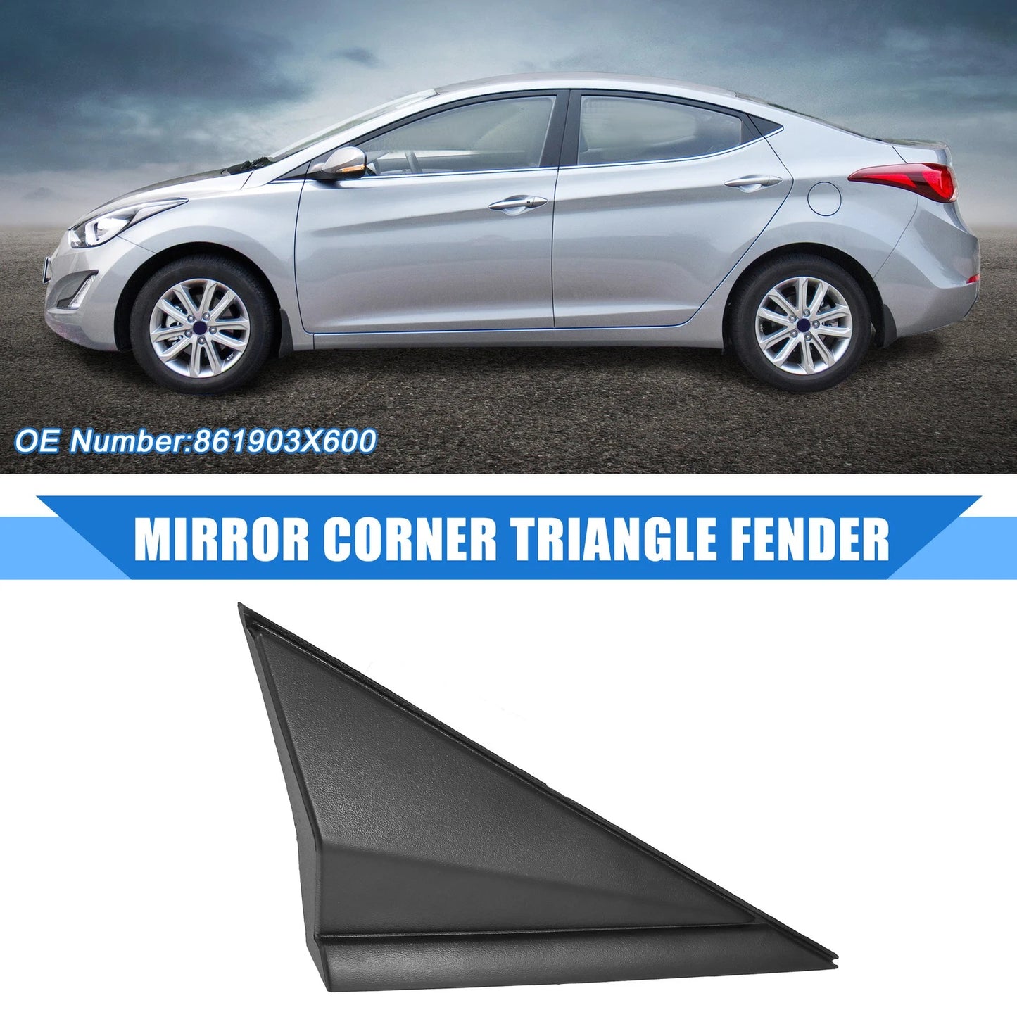 Right Mirror Corner Triangle Fender Cover for Hyundai Elantra (2011-2016)