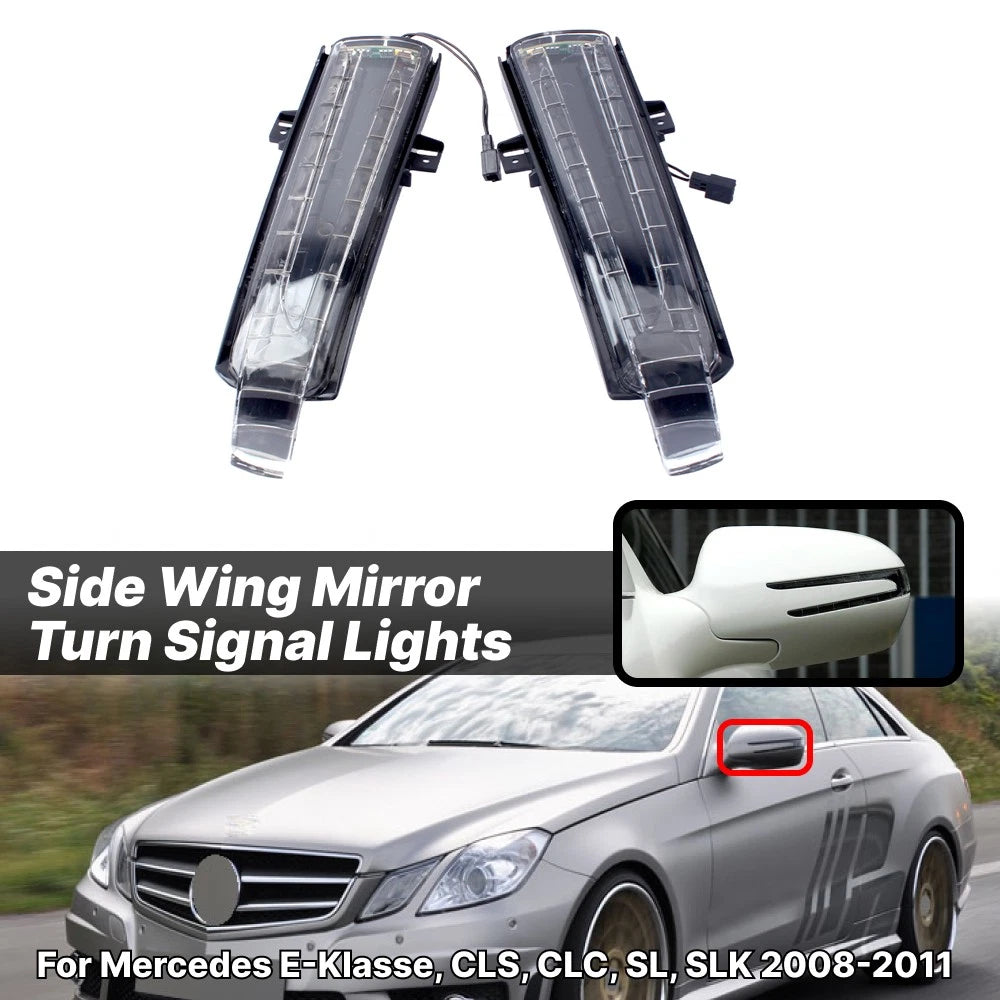 Chrome Wing Blinker Turn Signal Light for Mercedes SLK-Class (2009–2011)