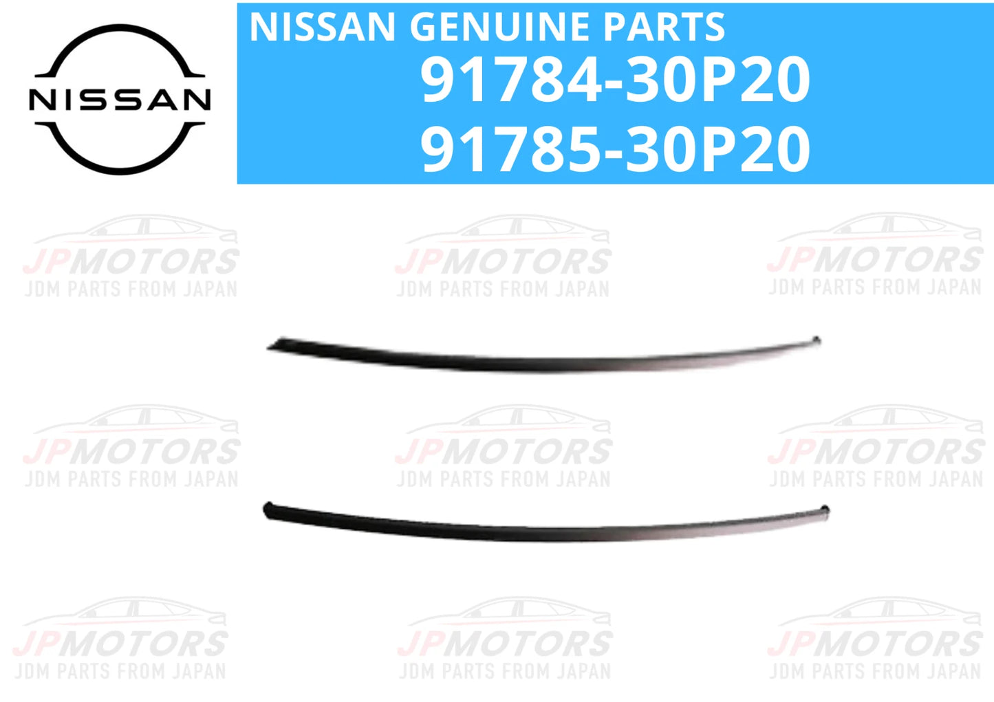 2 x T-Top Drip Center Molding R & L Set for Nissan 300ZX Z32 (1989-1996)