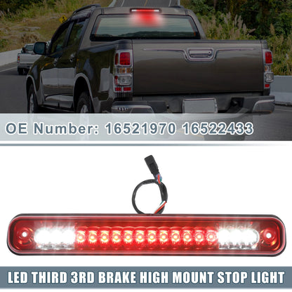 Brake Tail Cargo Light for Chevy Silverado Chrome Red Lens (1994-1998)