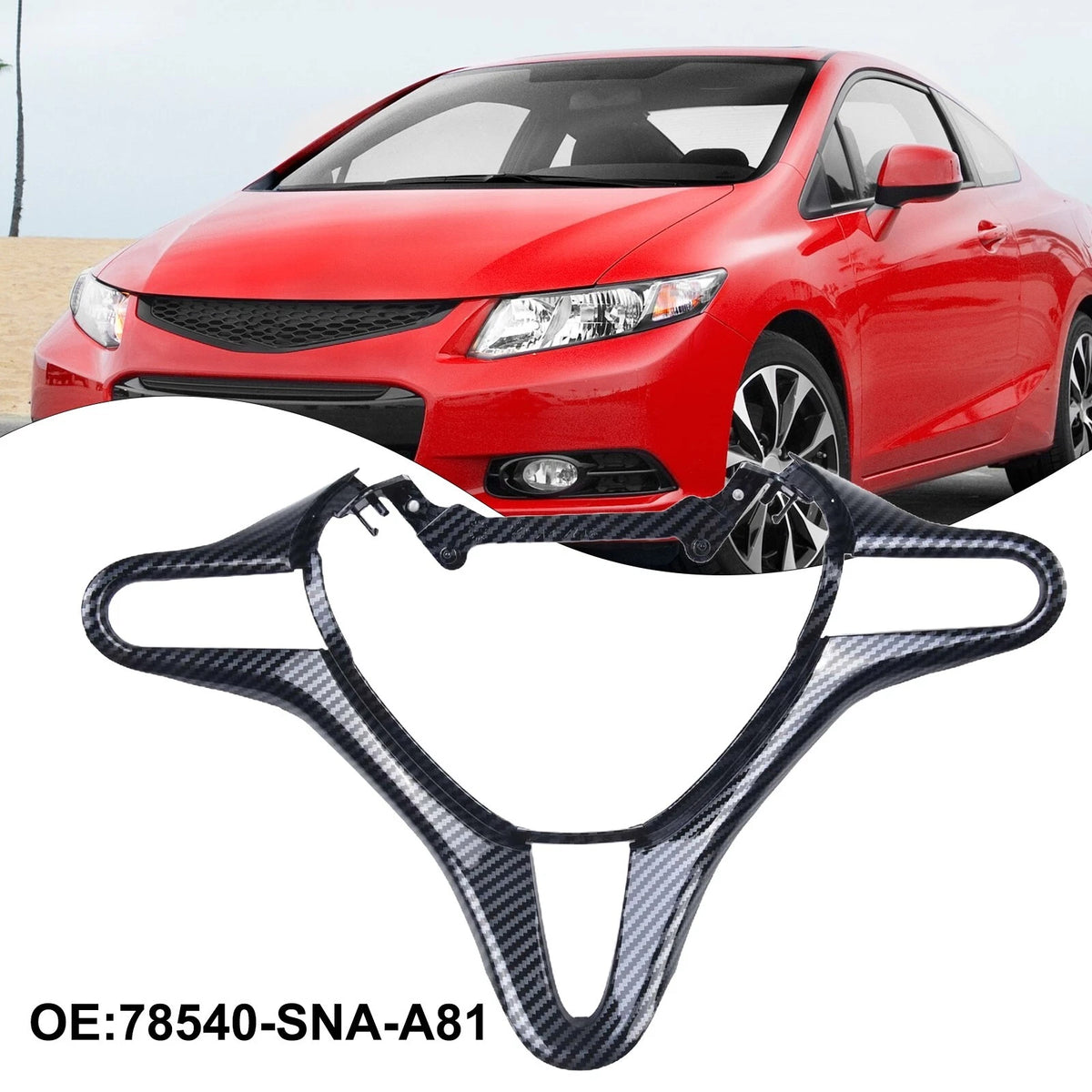 Perfect Fit Carbon Fiber Steering Wheel Trim for Civic (2006–2011)