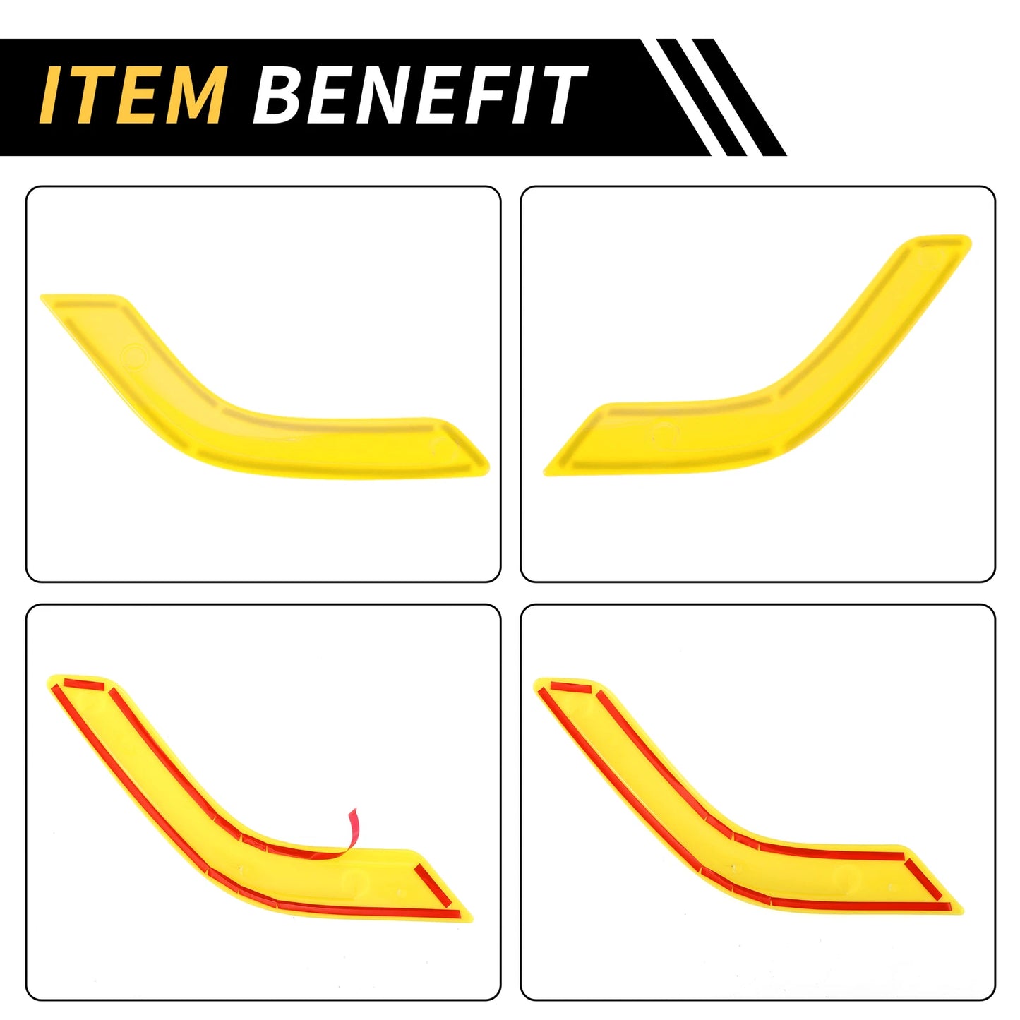 Yellow Front Rear Door Handle Panel Bezel Cover Trims for Jeep Wrangler (2007-2023)