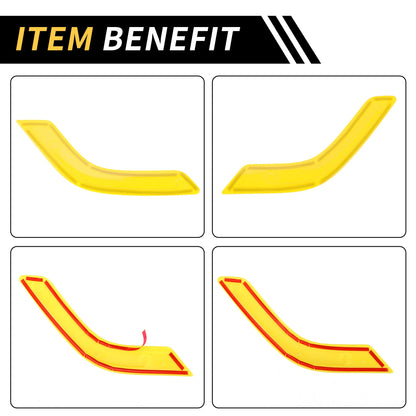 Yellow Front Rear Door Handle Panel Bezel Cover Trims for Jeep Wrangler (2007-2023)