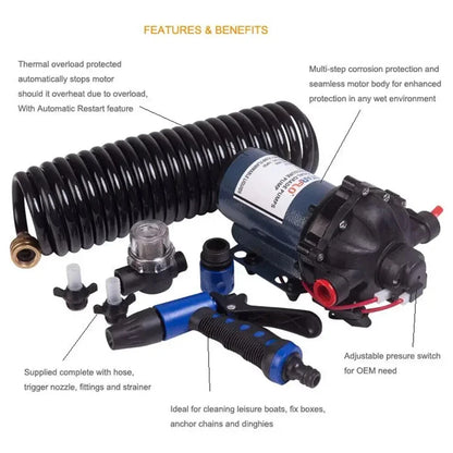 12V 20LPM 70PSI Water Pump for Mini Bike & Car Wash