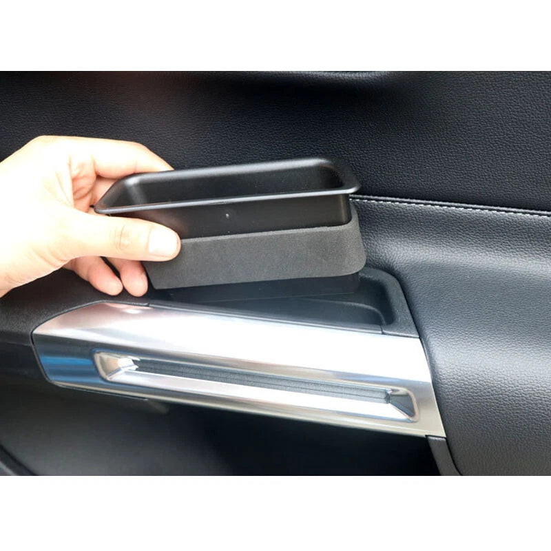 Pair Door Handle Storage Box Case Interior Cover Fit for Mustang 2015-2018