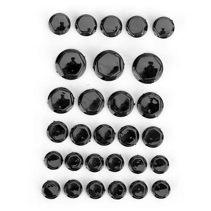30 x Black Caps Screw Covers for Moped Mokick Scooter Motorcycle