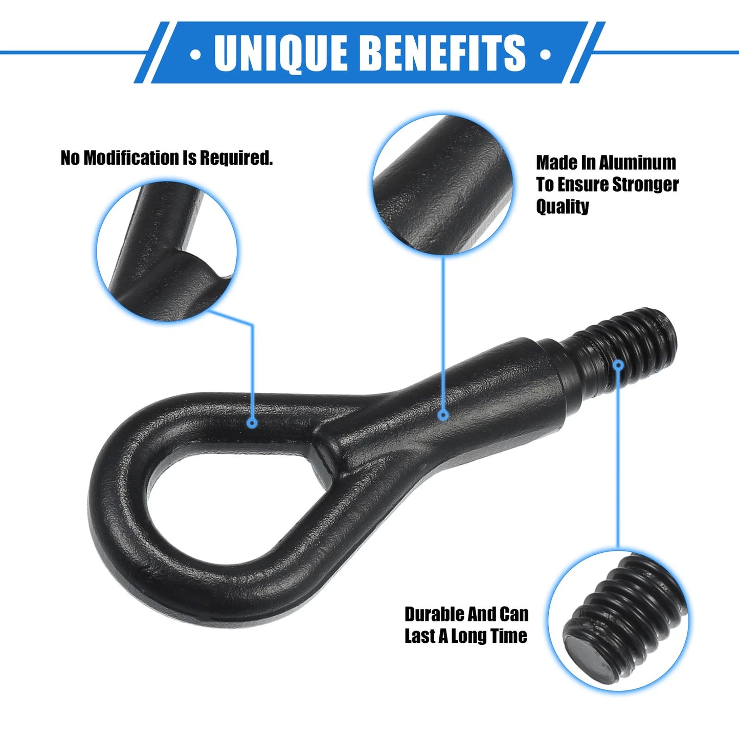 Tow Hook for BMW 740i Base 4.0L Front Rear Bumper Towing
