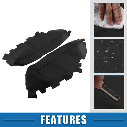 Front Door Panel Armrest Covers for Toyota Avalon (2013-2018) 1 Pair Black