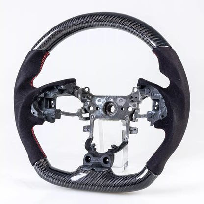 Steering Wheel Carbon Fiber Flat Bottom Suede for Honda CR-V (2012-2016)