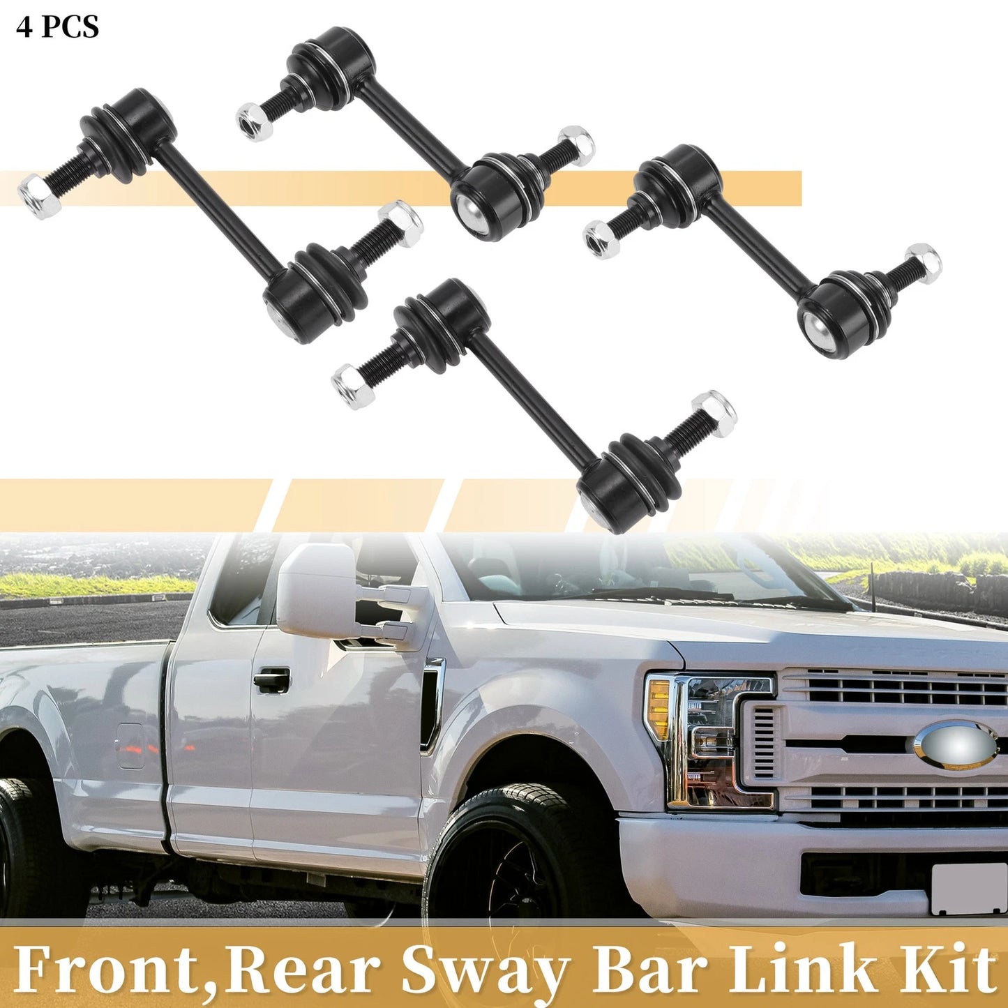 4pcs Front Rear Sway Bar Links for Ford Edge (2007-2014)