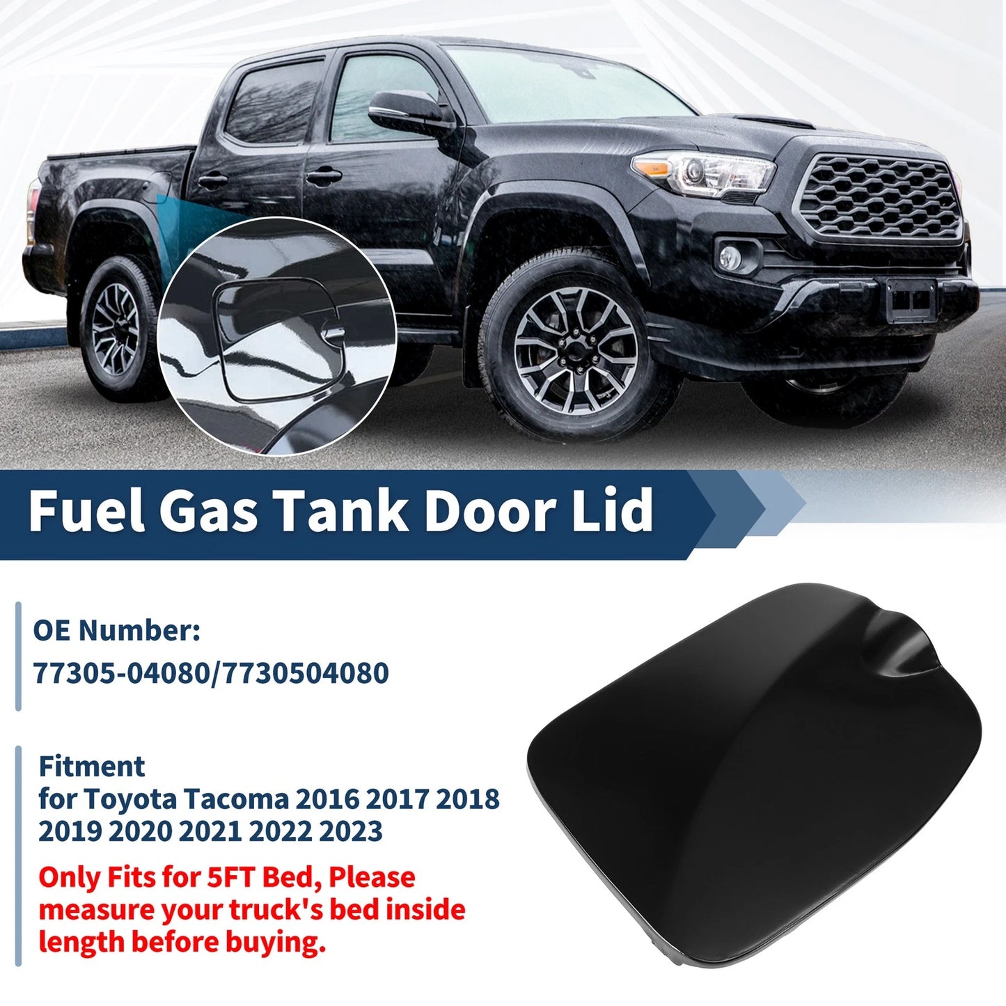 Fuel Tank Door for Toyota Tacoma 2016-2023 Gas Filler Door 2 x Covers