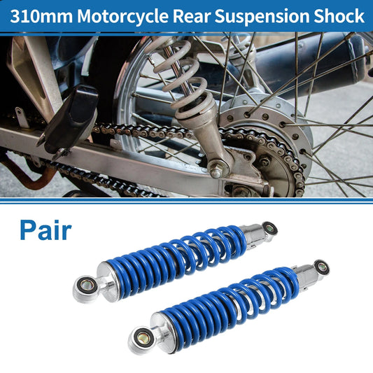 1 x Pair Motorcycle Rear Suspension Shock 310mm for 50cc 70cc 90cc 125cc Blue