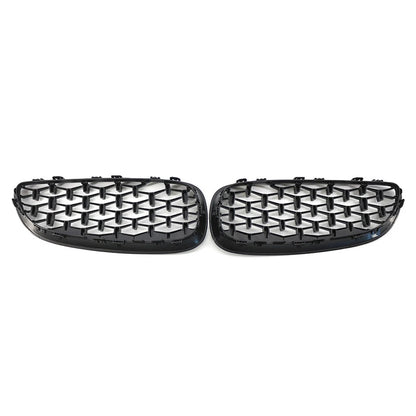 2 x Front Upper Bumper Mesh Grille for BMW E89 Z4 (2009-2016) Gloss Black