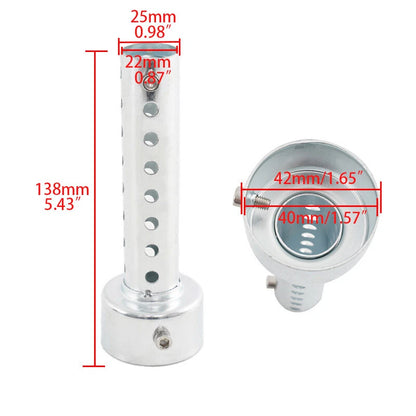 42mm Silver Universal Motorcycle Exhaust Can Silencer Muffler for Motorcycles