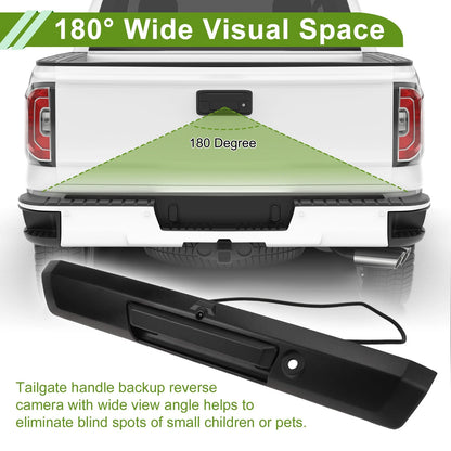 Car Tailgate Handle Backup Rear View Camera for Ford F-250 (2011-2016)