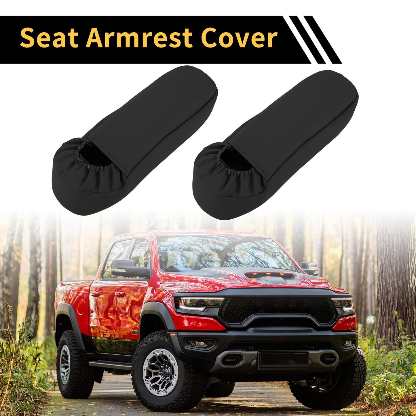 Armrest Cover for Ford F-250, F-350 (1999-2007) - Anti-Scratch Black