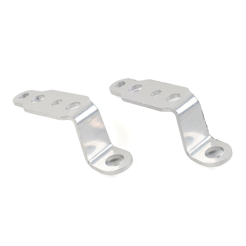 Universal Silver Spotlight Bracket for Headlight Rearview Mirror (N/A)