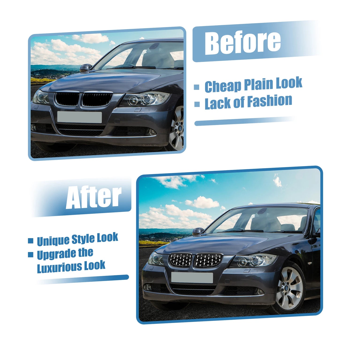 Front Hood Bumper Grille for BMW 335is 328i xDrive 335i xDrive (2007-2013)