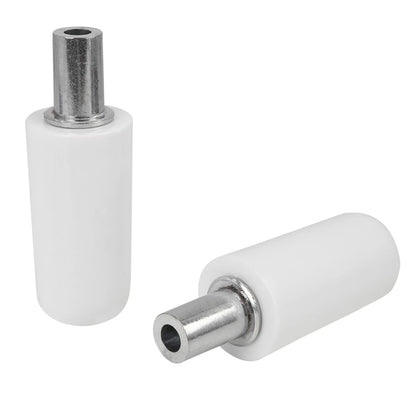 Pair / 10mm / Motorcycle Frame Sliders Universal Extended Anti Crash Protector White