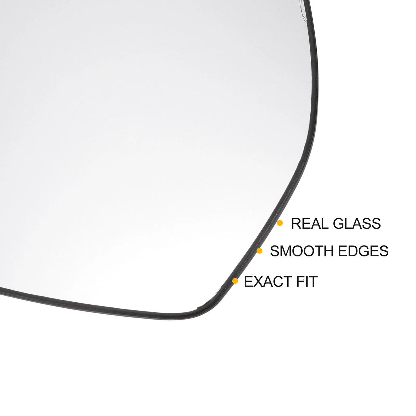 Left Side Heated White Mirror Glass for Toyota Land Cruiser (2008-2021)