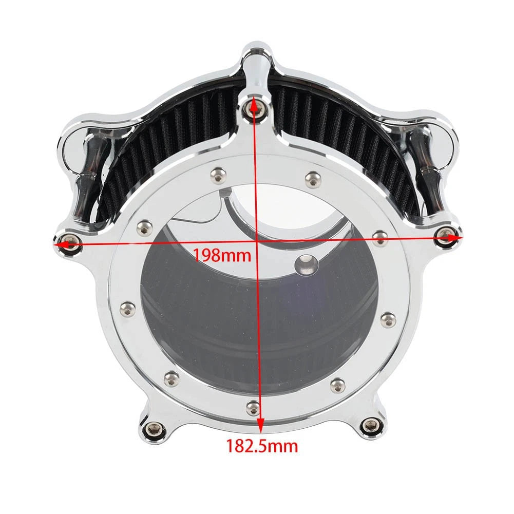 Air Cleaner Intake Filter for Harley Softail Touring Trike 2018-2023 Chrome Red