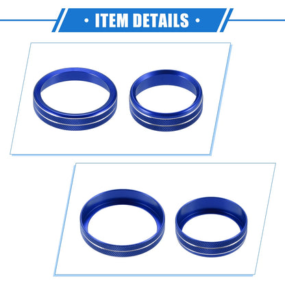 5 x AC Volume Tune Tailer Switch Knob Cover Rings for Ford F150 (2016-2019)