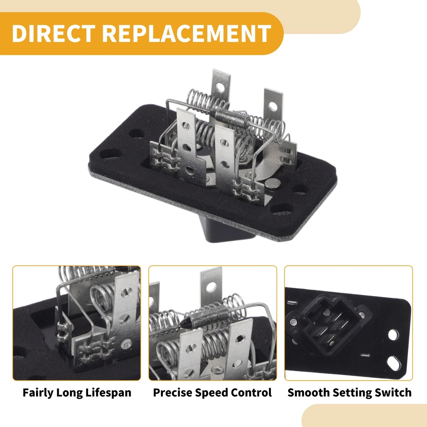 HVAC Blower Motor Resistor for Ford (4F2Z19A706BA) - Compatible with Various Models