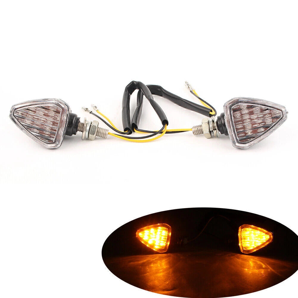 Clear LED Amber Turn Signal Lights for Suzuki Motorcycle
