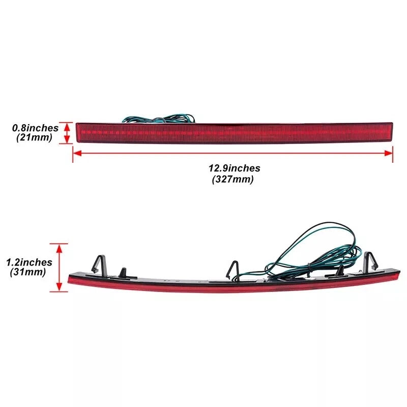 Red Lens Rear Bumper Reflector Brake Light for Chevrolet Corvette (2014–2019)