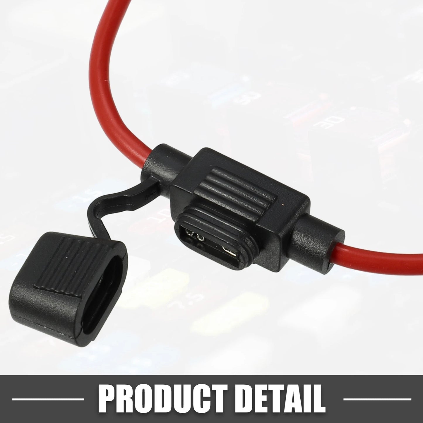 10A Mini Blade Style Fuse Set with 12 AWG Holder for Car