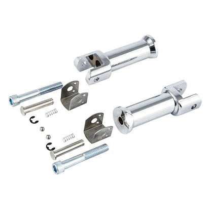 Chrome Rider Driver & Passenger Footpegs Bracket for Harley Low Rider (18-25)