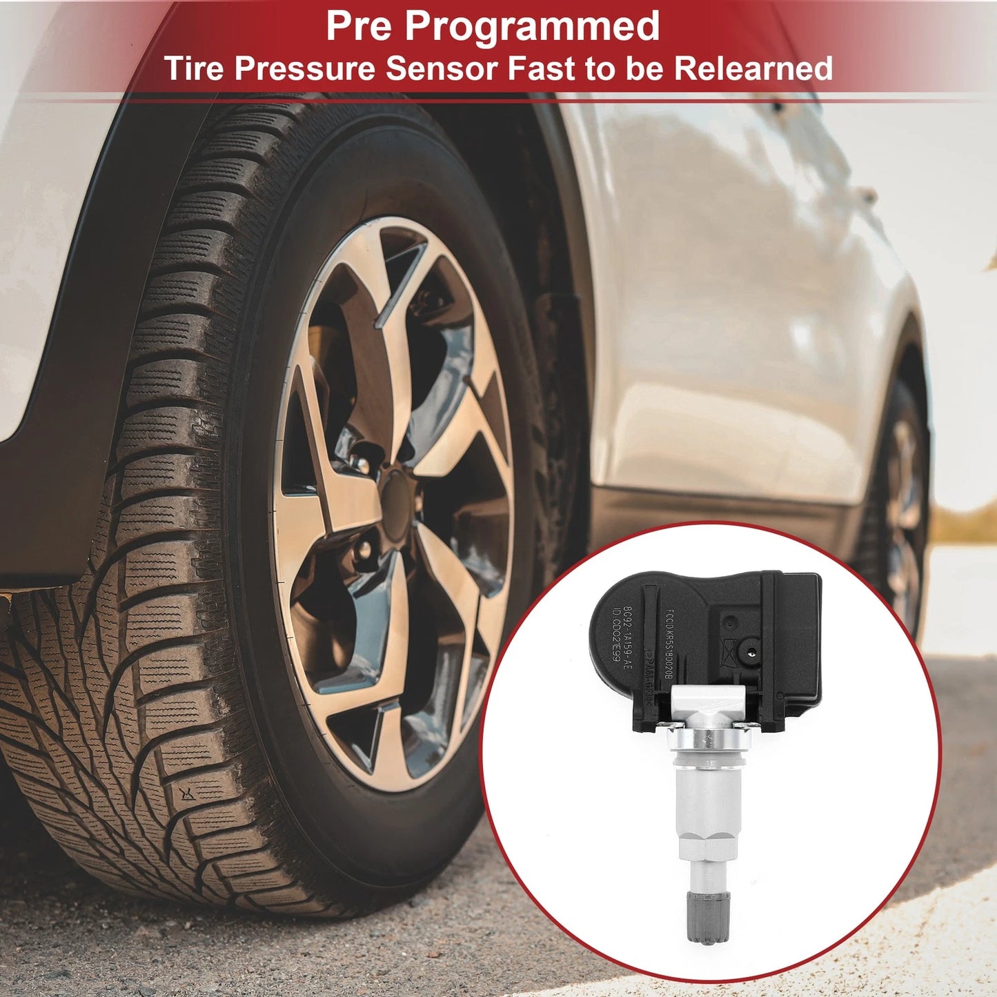Tire Pressure Sensor 433MHz for Volvo C30 (2008-2013) 1 x Pcs