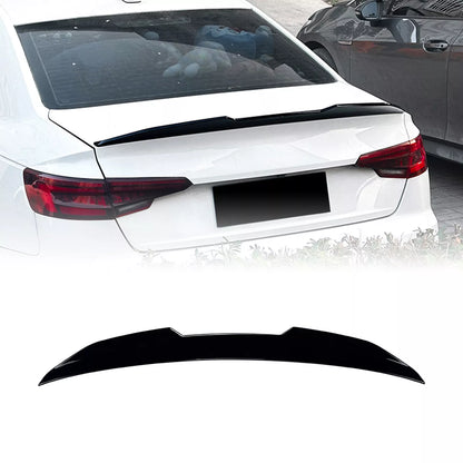 Gloss Black Rear Boot Spoiler Lip for Audi A4 S4 B9 (2017-2024)