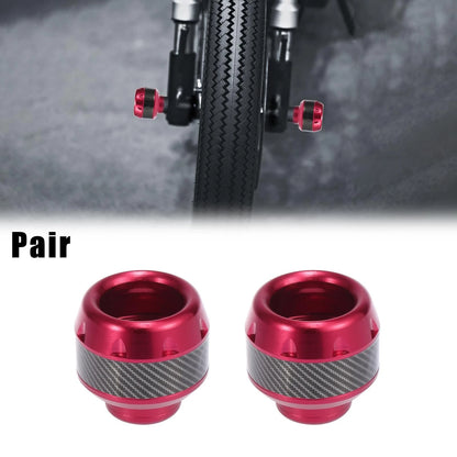 2 x Pair Front Fork Sliders Crash Pad Red for Motorcycle