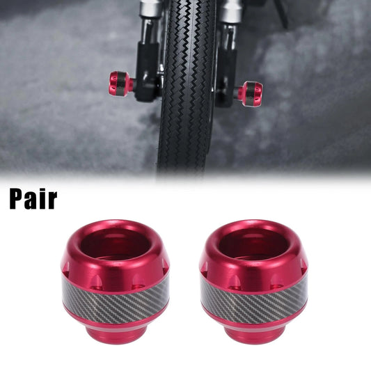 2 x Pair Front Fork Sliders Crash Pad Red for Motorcycle