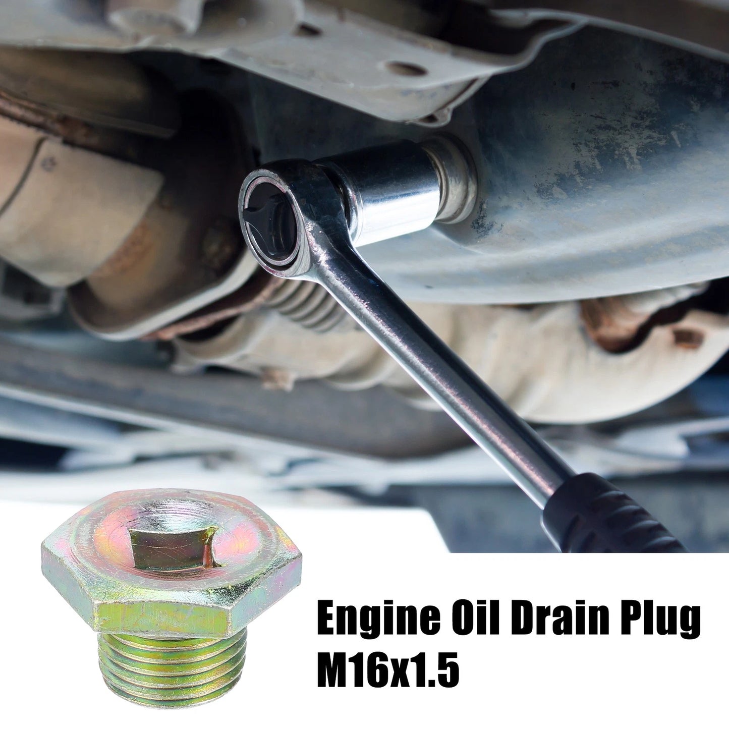 M16x1.5 Engine Oil Drain Plug Screws with Seal Rings for Mini