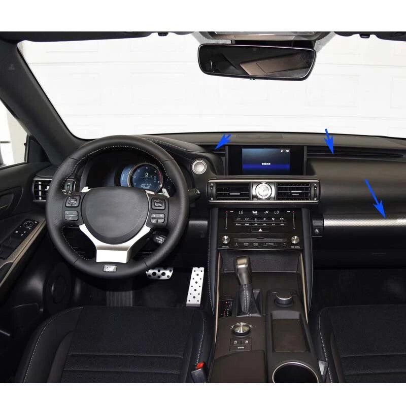 Real Carbon Fiber Console Storage Box Strip Trim for 2013-2018 Lexus IS250 IS350